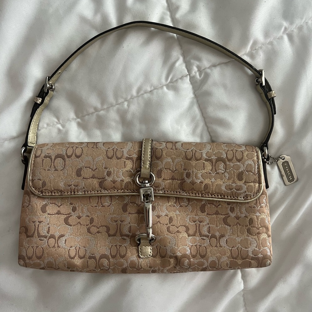 Vintage Y2K Coach Hampton bag - Champagne/Metallic